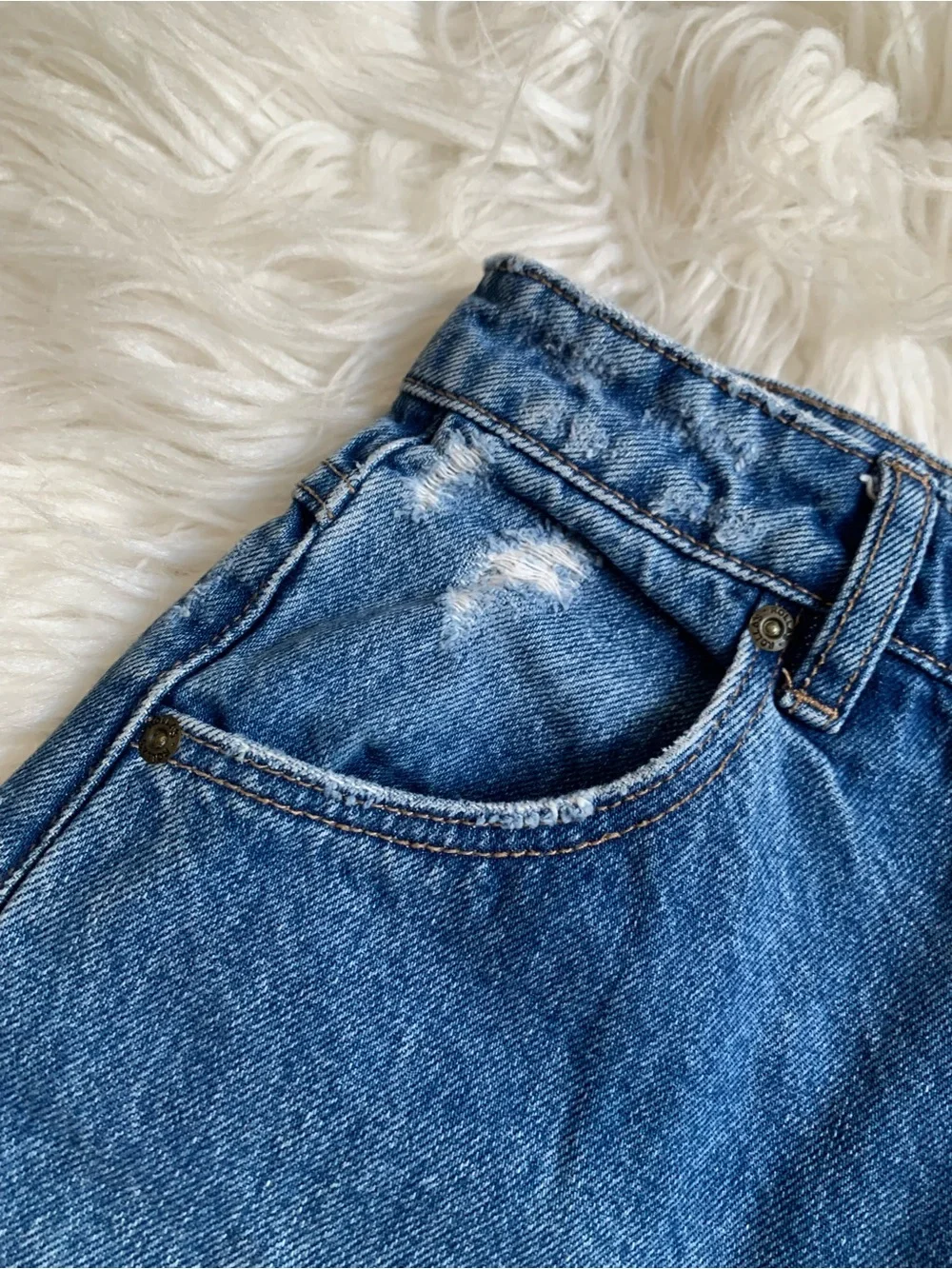 ROLLA'S Dusters High Rise Slim Jean Shorts Blue Size 24